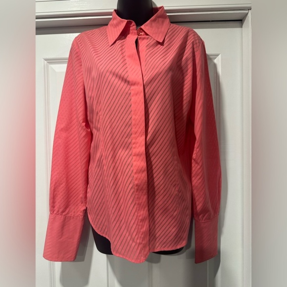 Striped Pink Button-Up Shirt